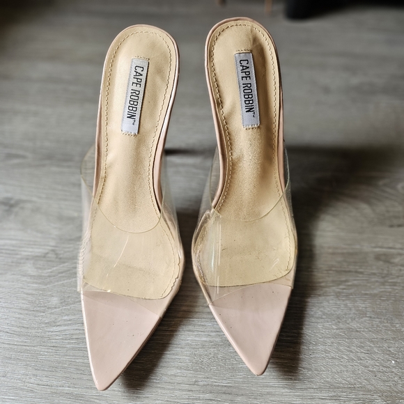 Cape Robbin Nude PCVC sandal heels - Picture 3 of 5